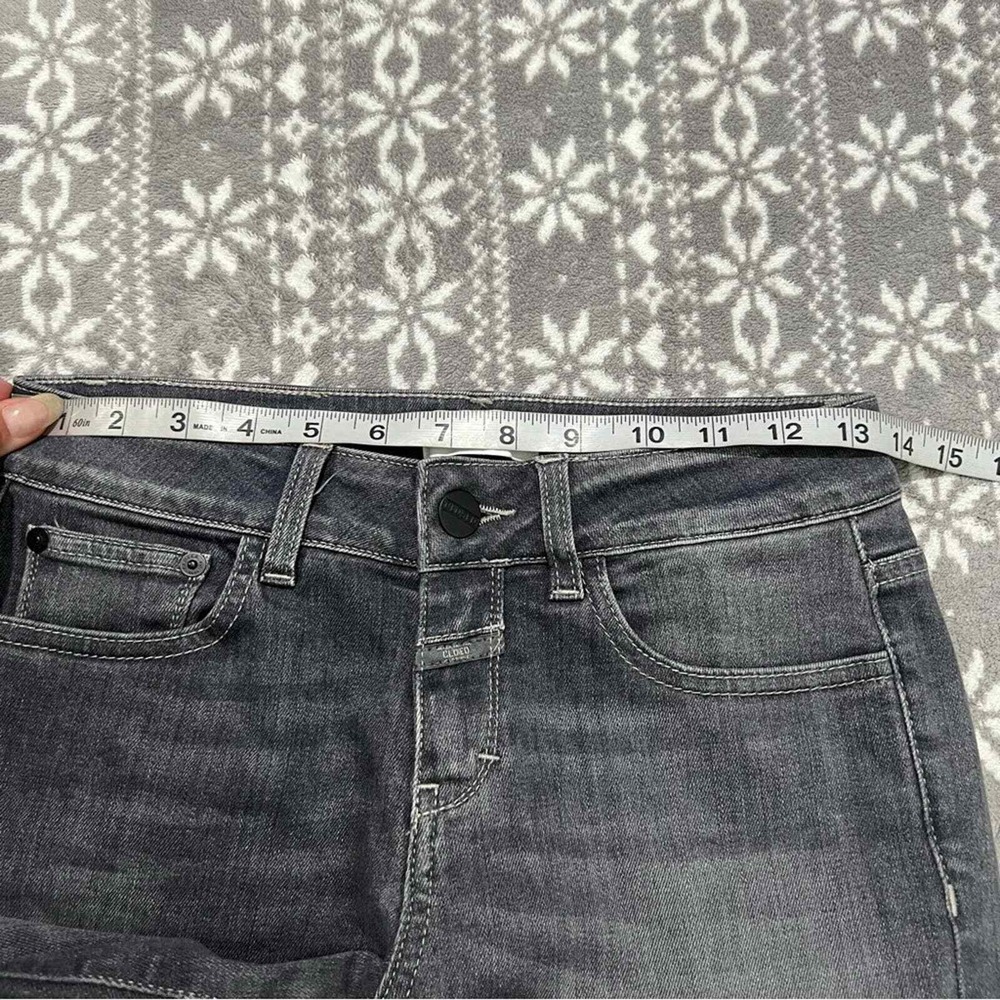 Anthropologie Closed Baker Long Gray Skinny Jeans Made In Italy Size 24 - Picture 7 of 10